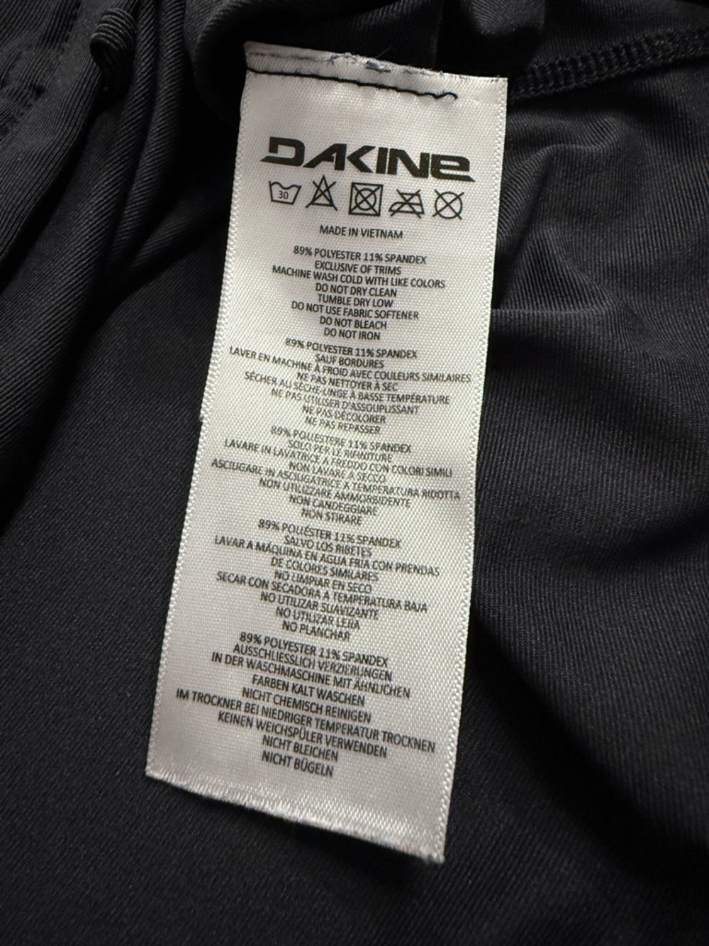 Dakine Rash Guard Youth L / Women’s S Black Gray UPF 50 Surf Swim - Picture 9 of 9